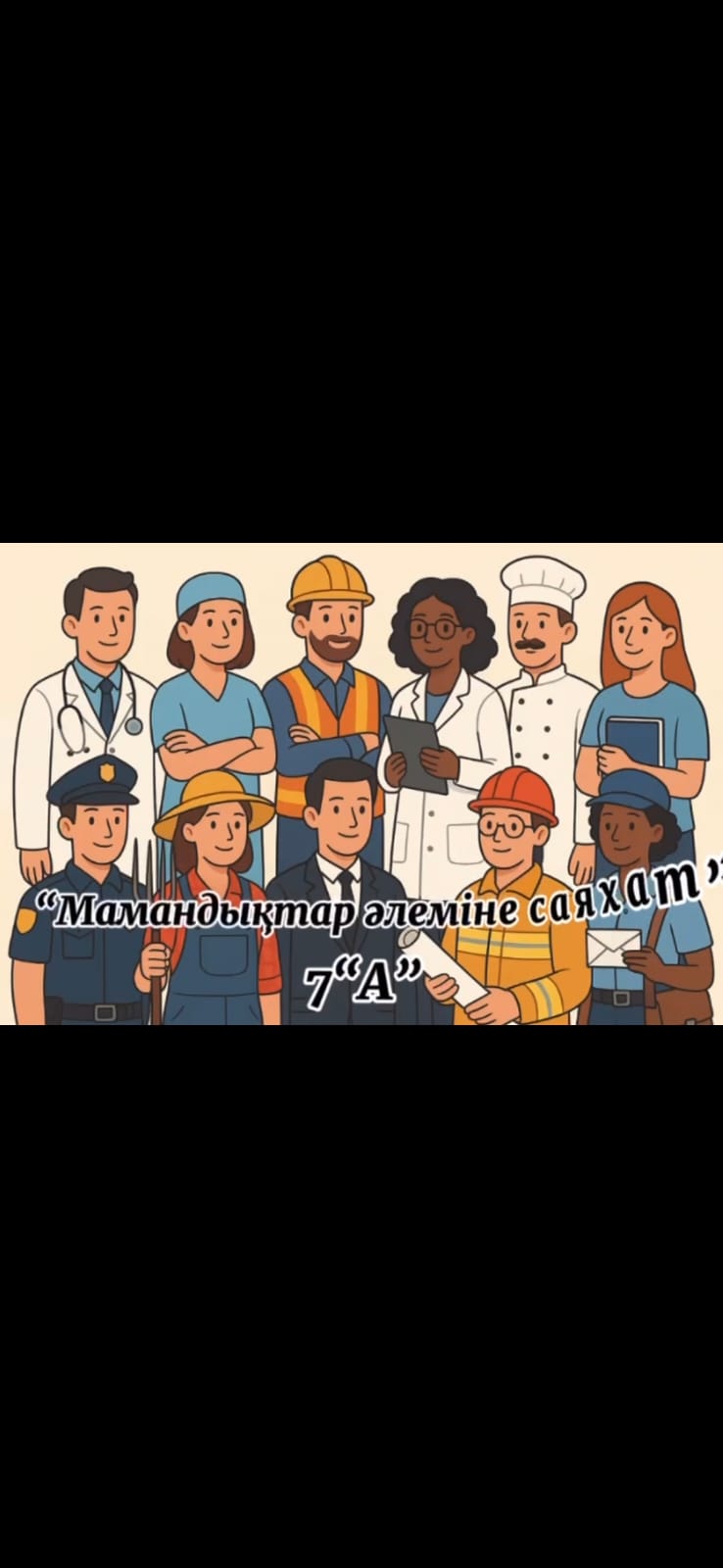 Ақпарат &quot;Дұрыс таңдалған мамандық-жарқын болашақтың кепілі&quot; атты кәсіби бағдар беру аясында 7-8 сынып арасында &quot; Мамандықтар әлеміне саяхат&quot; іс шара өтті.