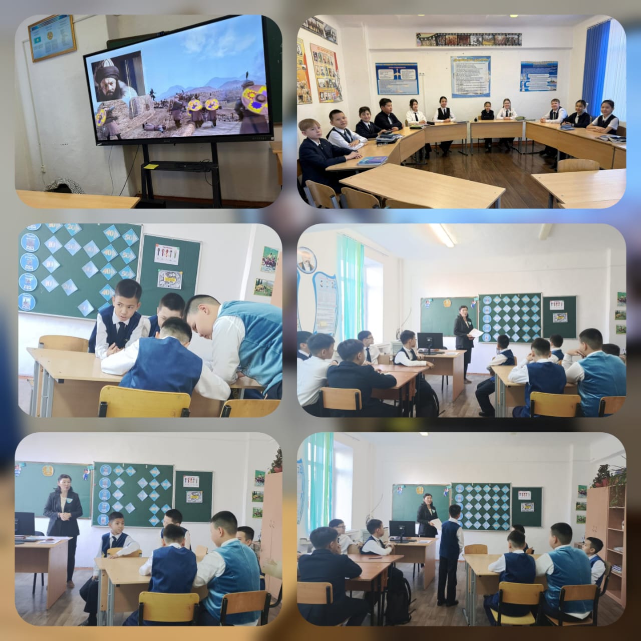 В рамках недели исторической грамотности &quot; Тарих толқынында&quot; в КГУ &quot; СШЛ &quot; Зияткер&quot; 11 декабря были проведены круглый стол среди 6  классов с обсуждением фильма &quot;Гибель Отрара&quot;, интеллектуальный конкурс  знатоков истории  Казахстана среди 6 классов, школь