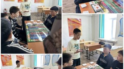 Көктемгі демалыс жоспарына сәйкес 26 наурыз күні тарих пәні мұғалімі 6А және 6В сынып оқушыларымен «Тарих білгірлер сайысы» командалық ойының өткізді.